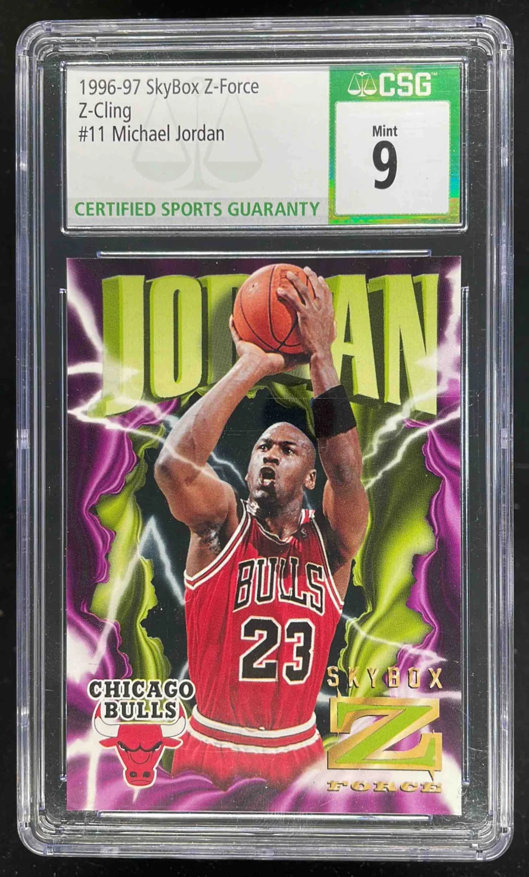 1996-97 Skybox Z-Force Z Cling #11 Michael Jordan CSG 9