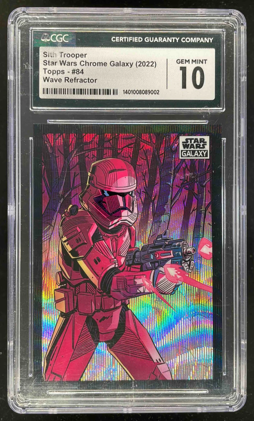 2022 Topps Star Wars Chrome Galaxy Wave Refractor #84 Sith Trooper /99 CGC 10
