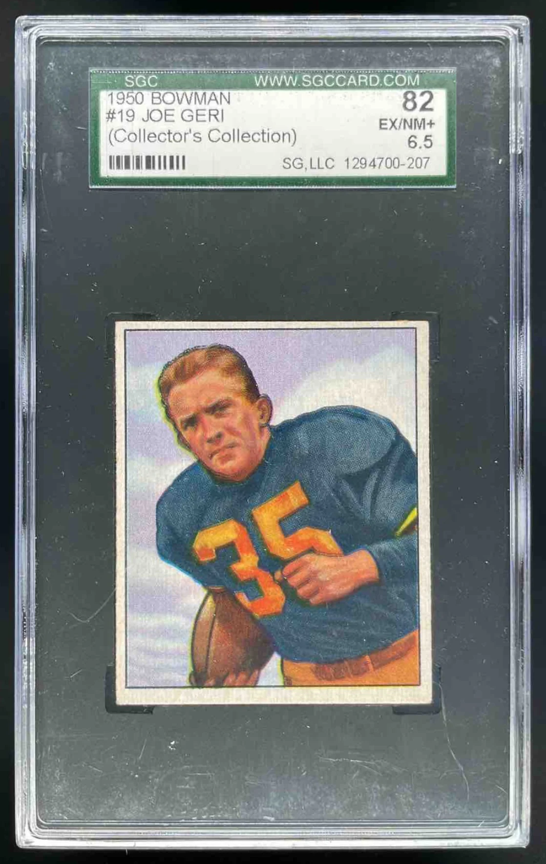 1950 Bowman #19 Joe Geri RC SGC 6.5