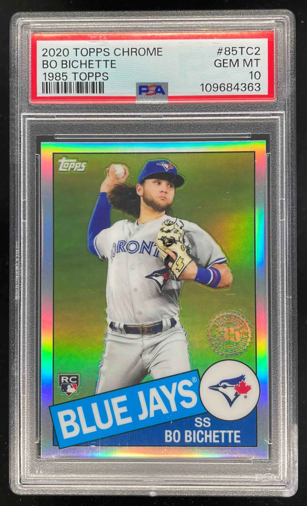2020 Topps Chrome 1985 Topps Baseball #85TC-2 Bo Bichette RC PSA 10