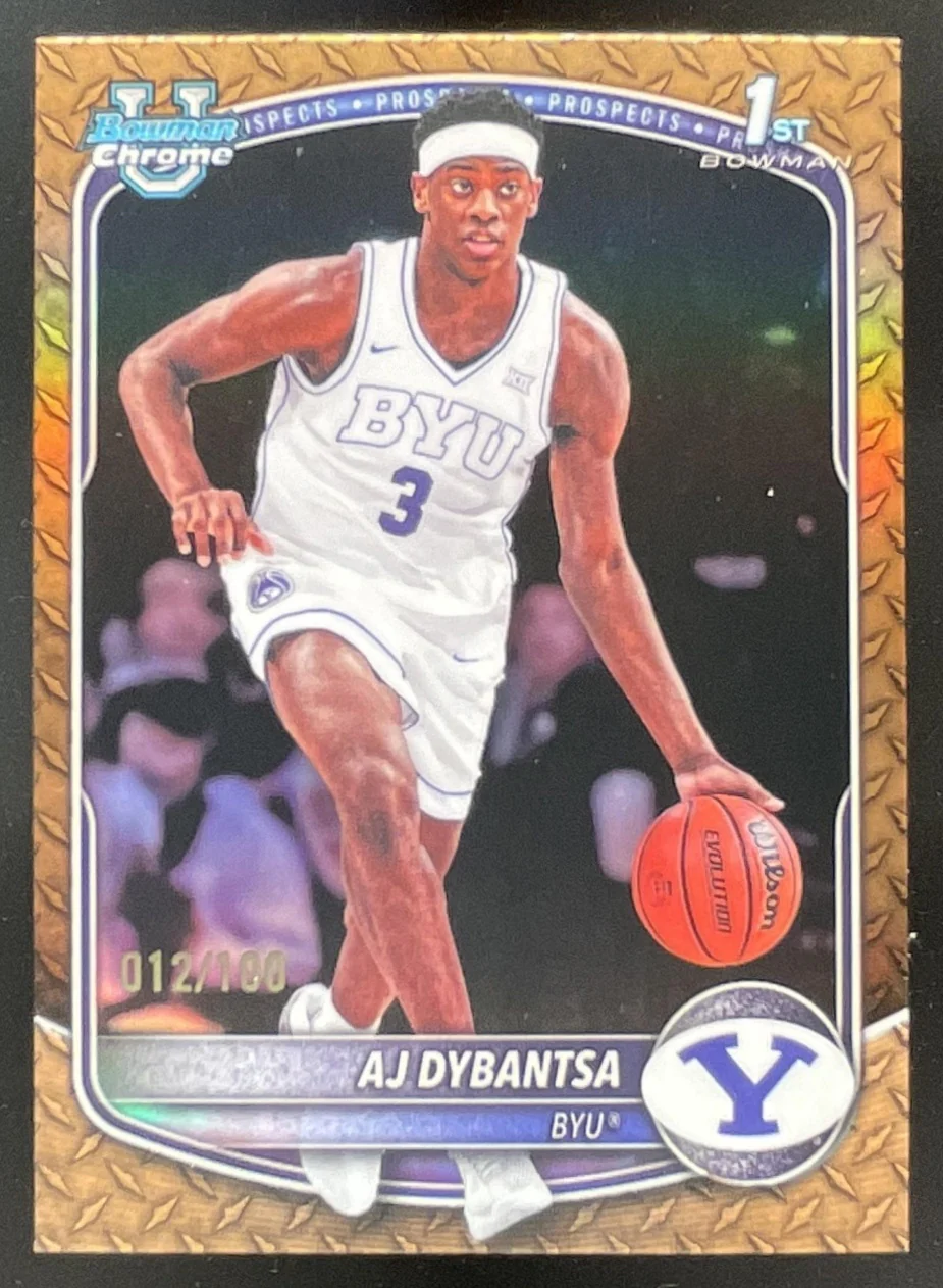 2025-26 Bowman Chrome Prospects Steel Metal Refractor #BCP-1 AJ Dybantsa RC /100