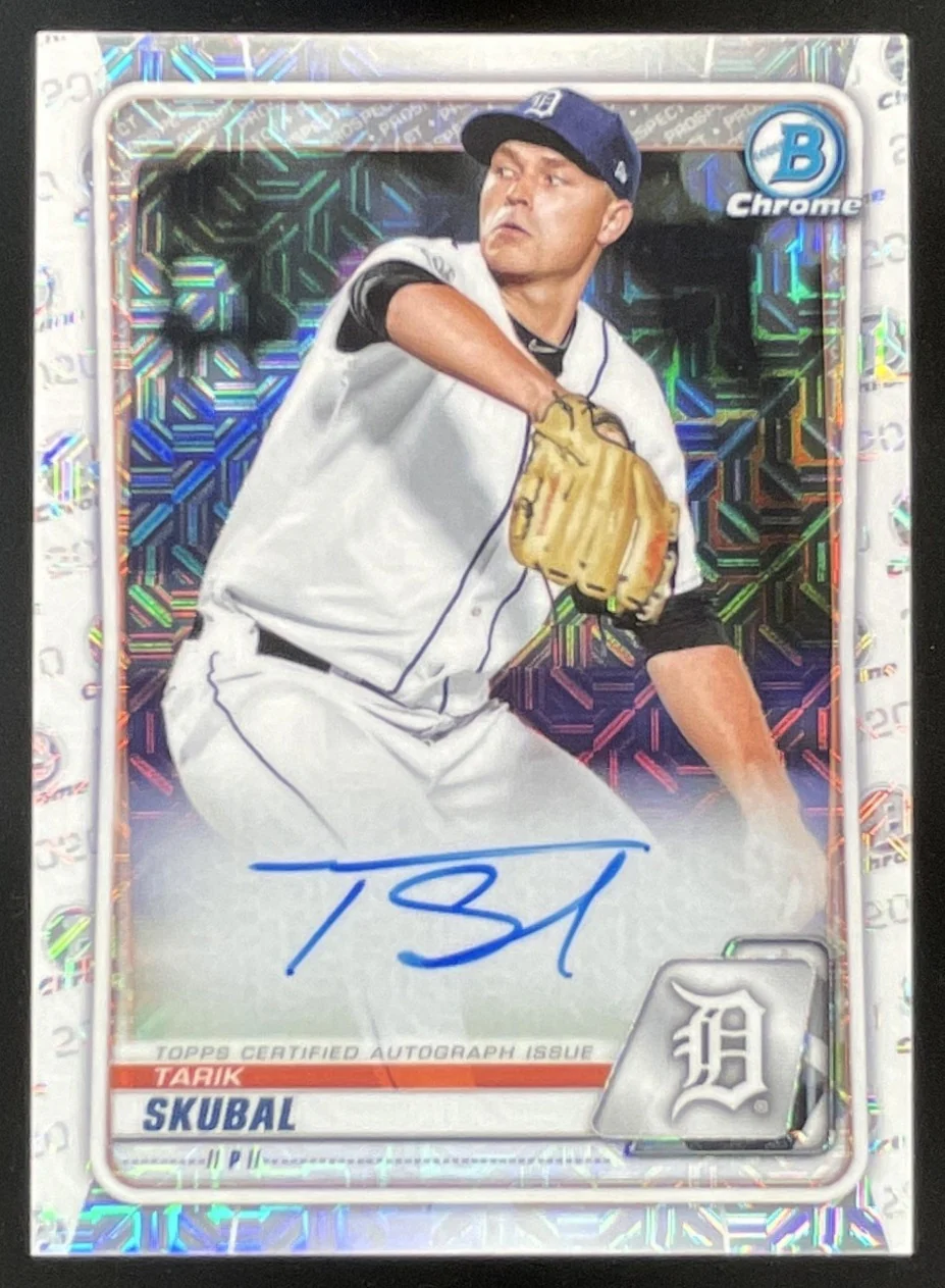 2020 Bowman Chrome Prospect Autographs Mojo Refractor #BCMA-TS Tarik Skubal Auto