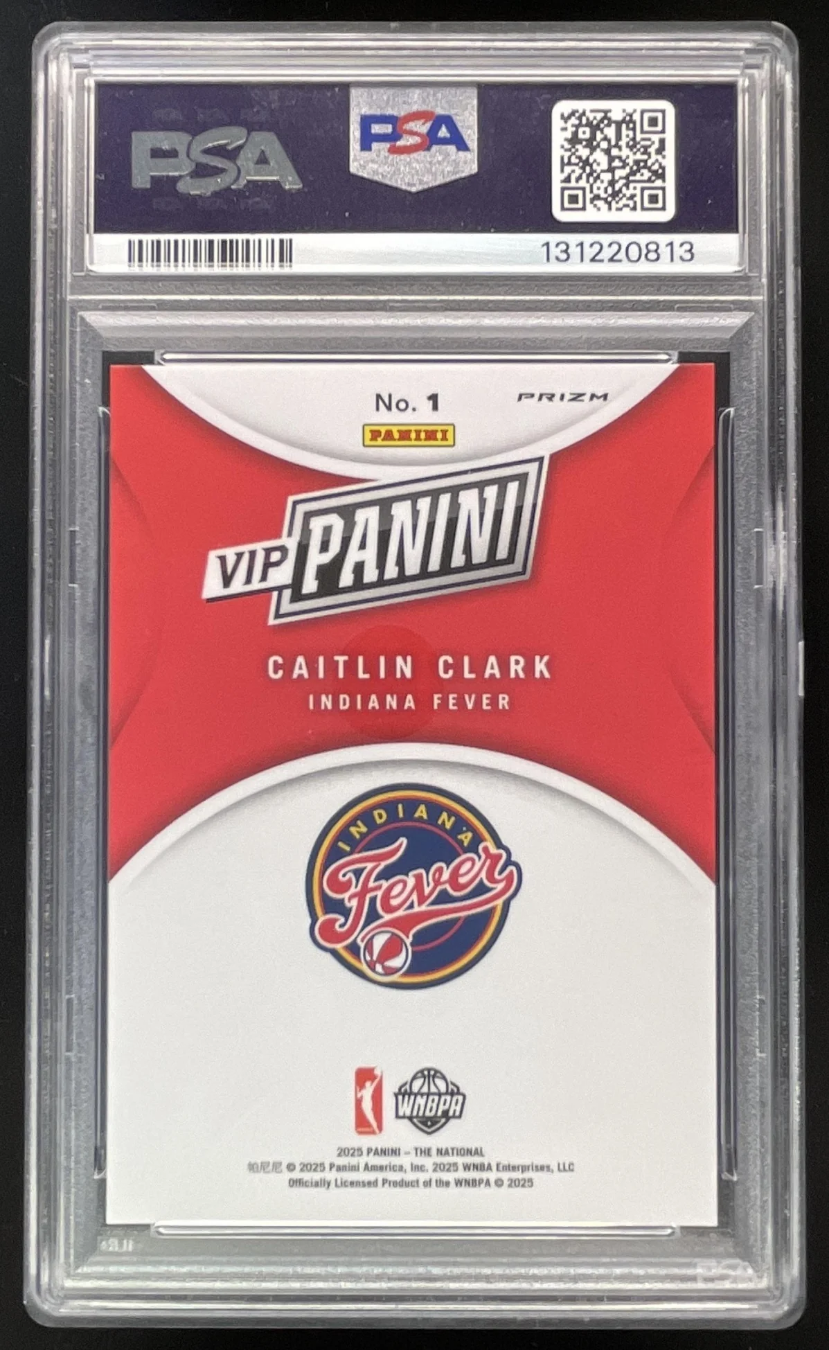2025 Panini NSCC VIP Gold Packs Gold VIP Tiger Stripes #1 Caitlin Clark PSA 10 - Image 2