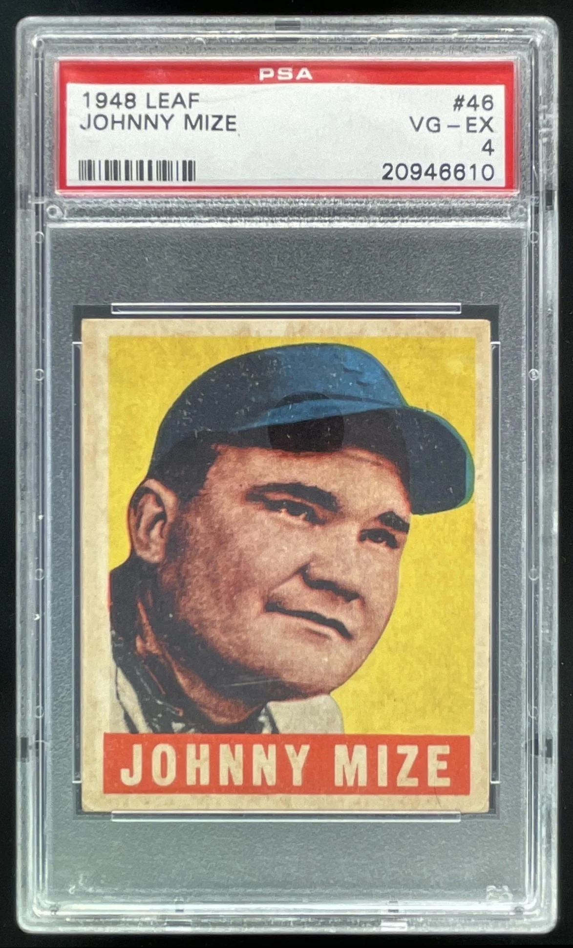 1948 Leaf #46 Johnny Mize RC PSA 4