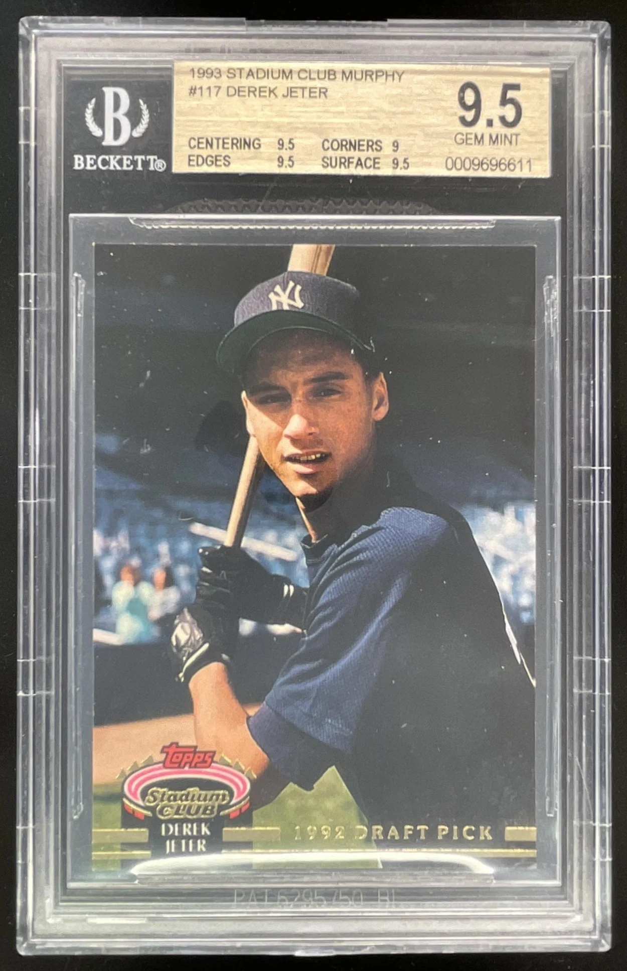 1993 Topps Stadium Club Murphy #117 Derek Jeter RC BGS 9.5