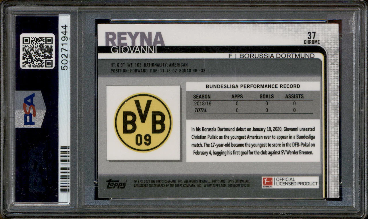 2021 Stadium Club Auto Blue Wave Refractor Sidney Raebiger RC /79 PSA 9 - Image 2