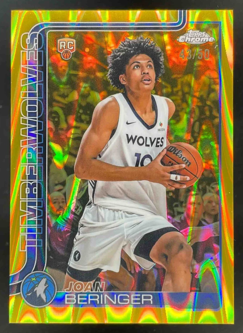 2025-26 Topps Chrome RayWave Gold Refractor #267 Joan Beringer RC /50