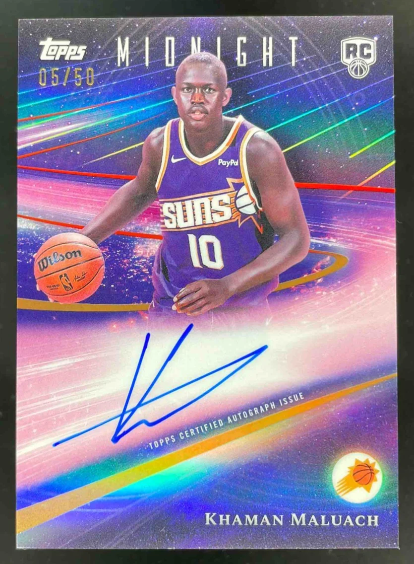 2025 Topps Midnight Horizon Summer Solstice #RHS-KM Khaman Maluach RC Auto /50
