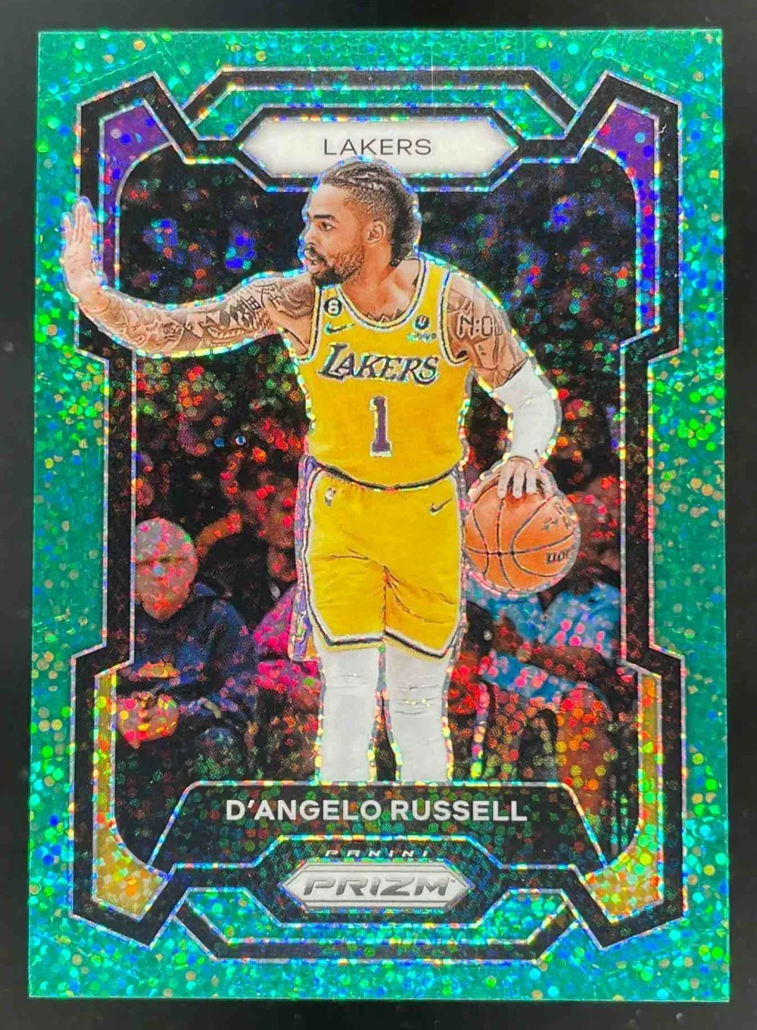 2024-25 Panini Prizm Green Sparkle Prizm #49 D Angelo Russell /8