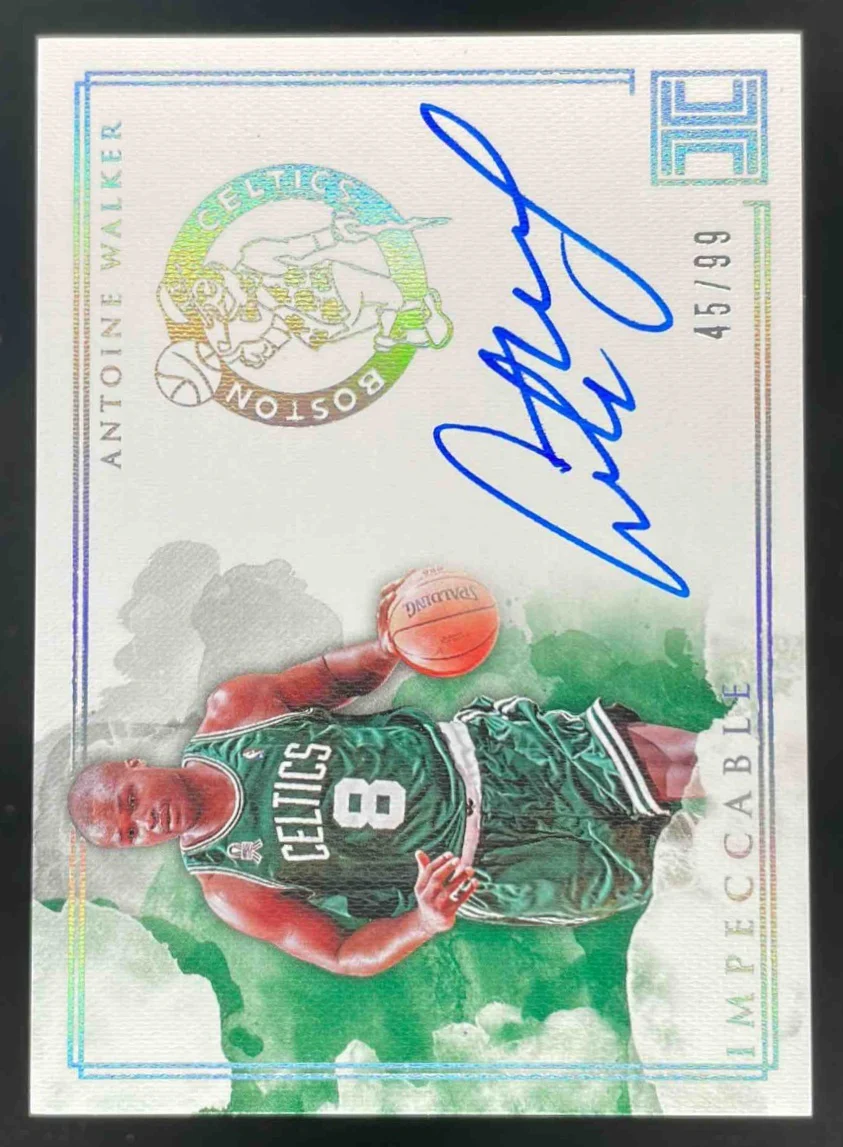 2018-19 Panini Impeccable Impeccable Celtics #BS-AWK Antoine Walker Auto /99