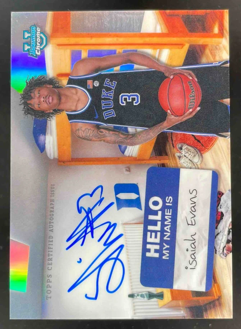 2024-25 Bowman University Chrome Campus Dorm #CDS-IE Isaiah Evans Auto