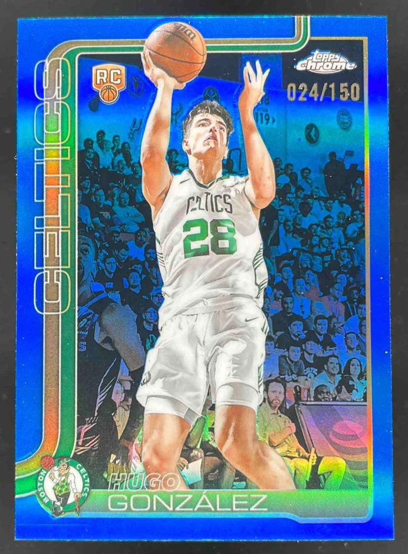2025-26 Topps Chrome Blue Refractor #278 Hugo Gonzalez RC /150