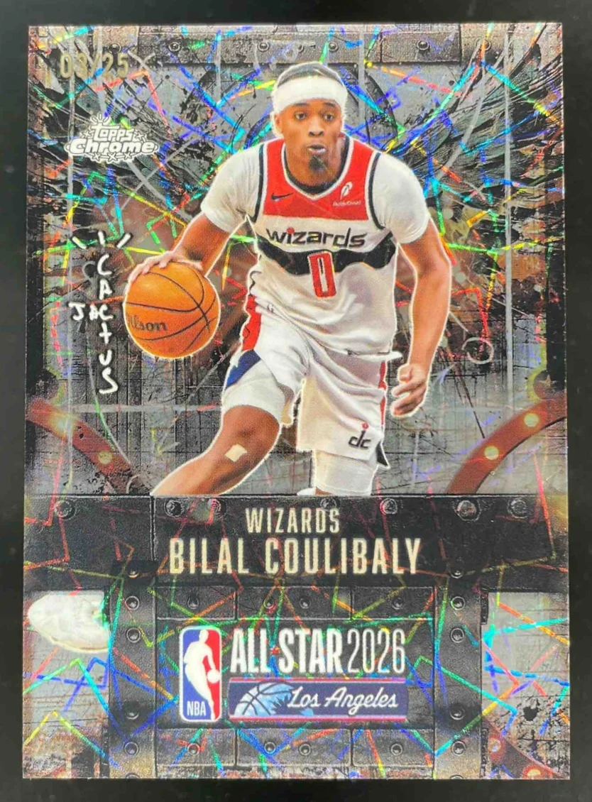 2025-26 Topps Chrome Cactus Jack NBA All-Star Lazer #30 Bilal Coulibaly /25