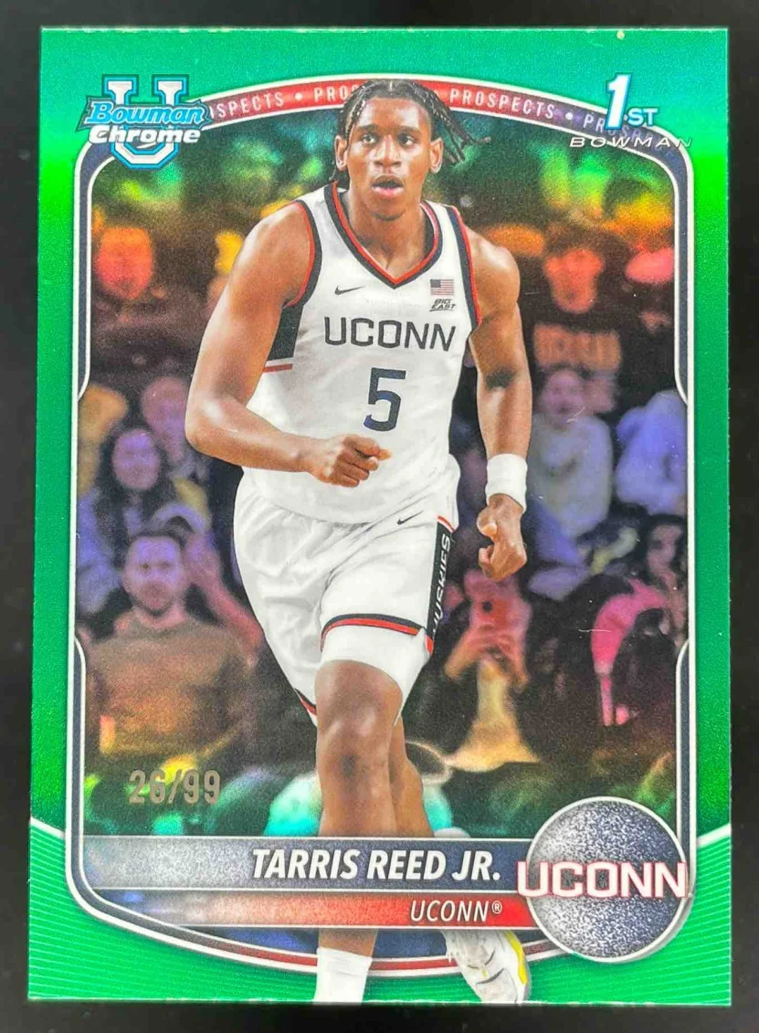 2025-26 Bowman Chrome Green Refractor #BCP-42 Tarris Reed Jr. RC /99