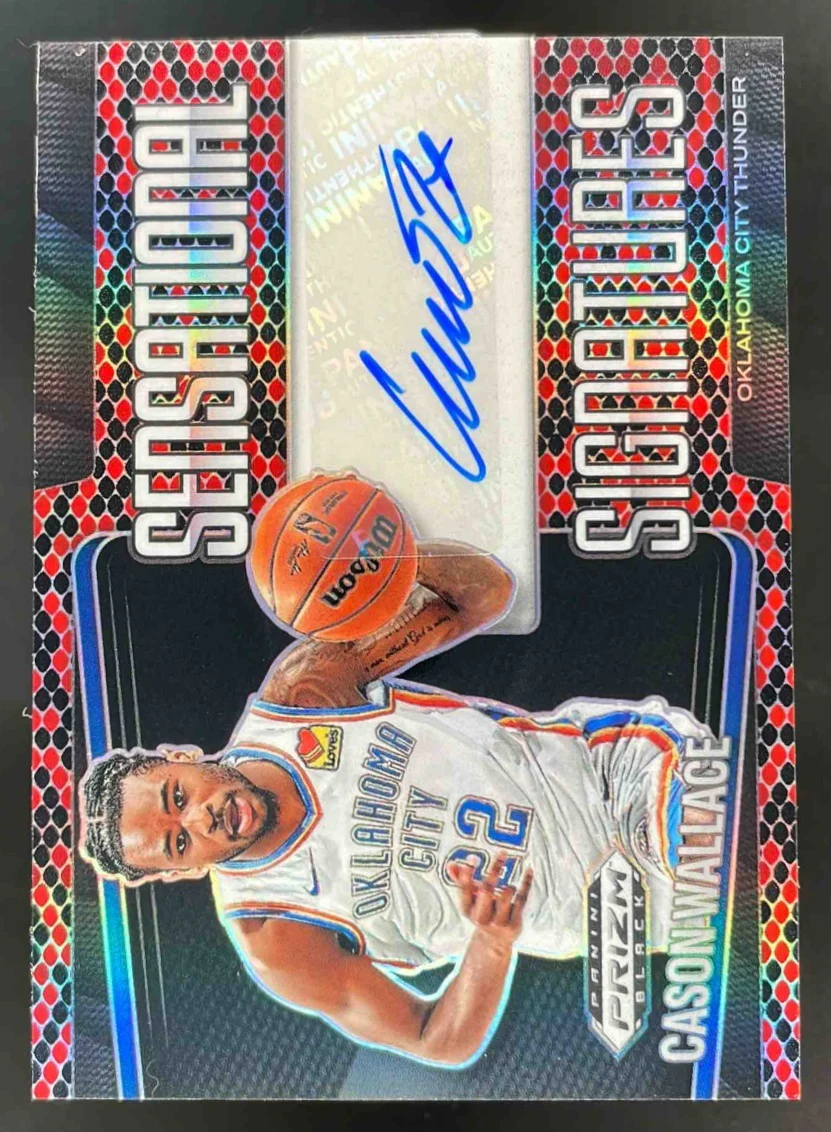 2024-25 Prizm Black Sensational Snakeskin Prizms #SS-CSW Cason Wallace Auto /15
