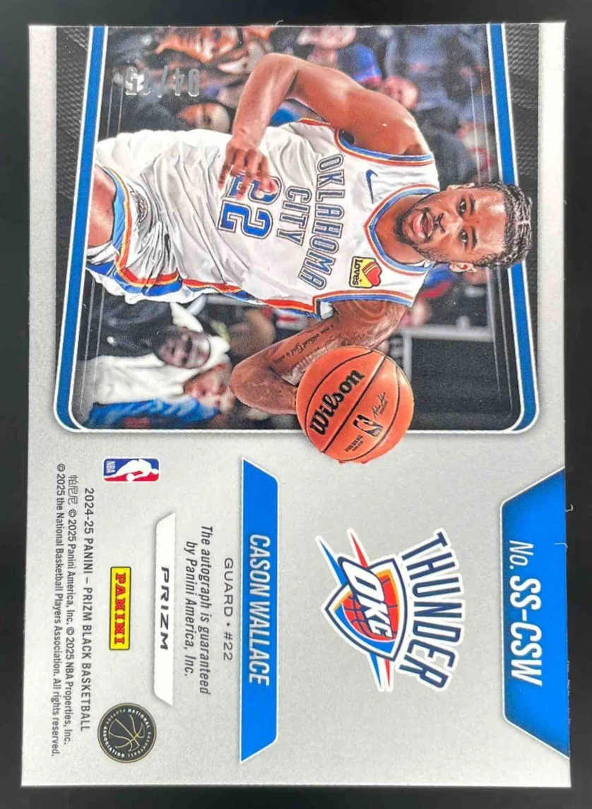 2024-25 Prizm Black Sensational Snakeskin Prizms #SS-CSW Cason Wallace Auto /15 - Image 2