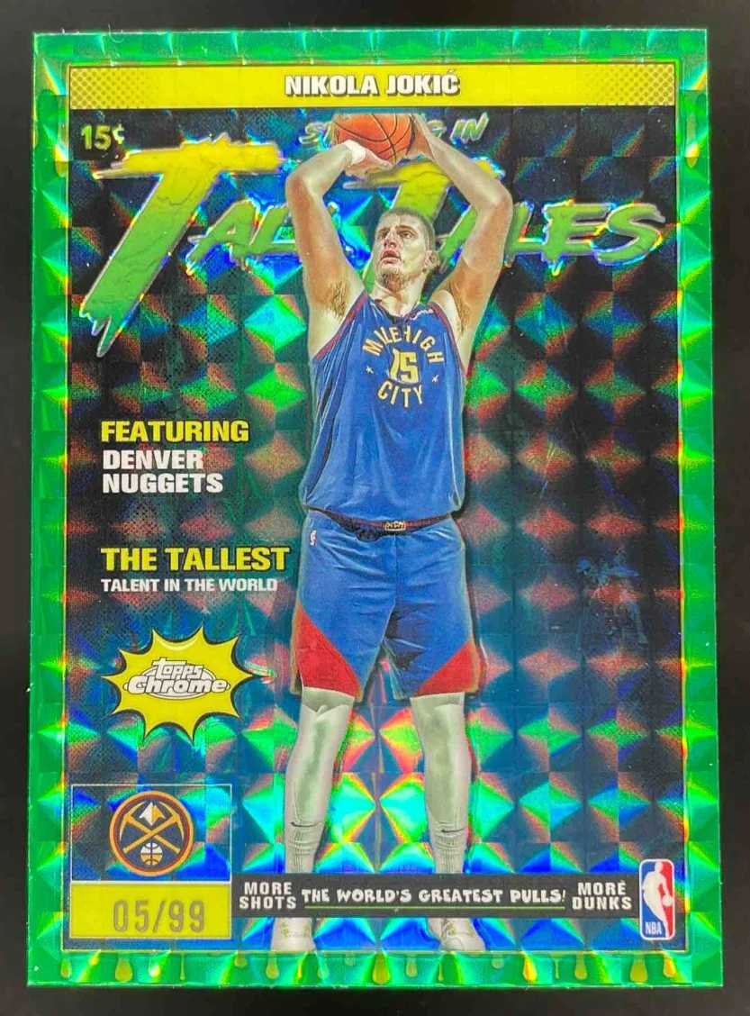 2025-26 Topps Chrome Tall Tales Geometric Green Refractor #TT-1 Nikola Jokic /99