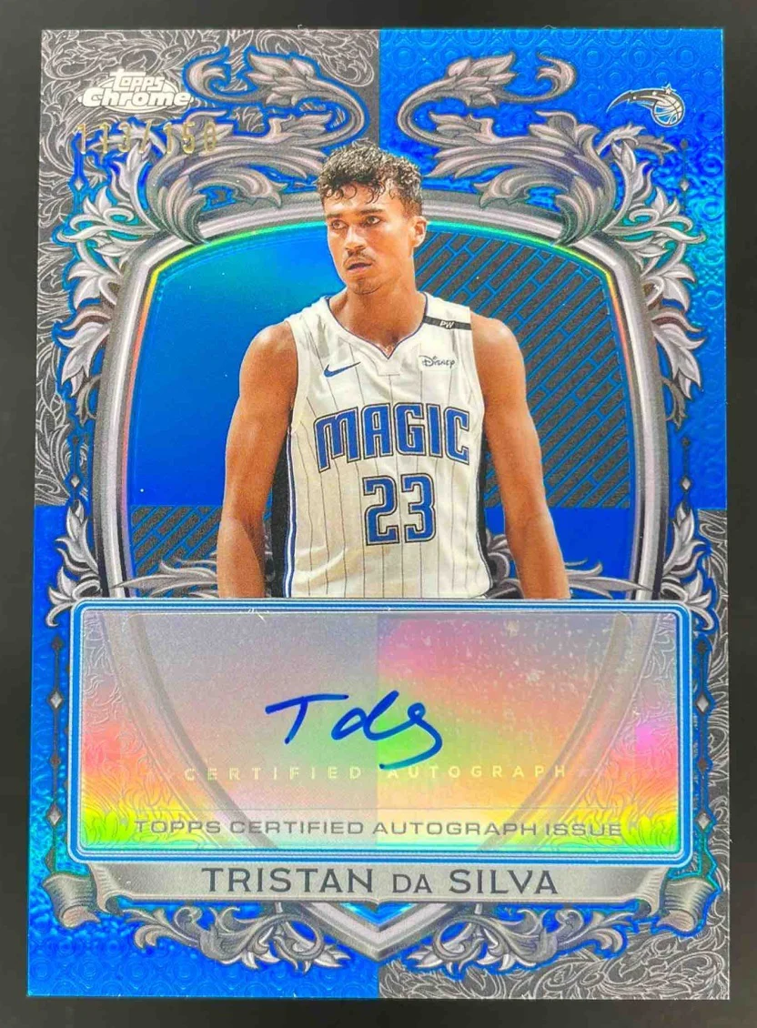 2025-26 Topps Chrome Signature Style Blue #SS-TDS Tristan da Silva Auto /150