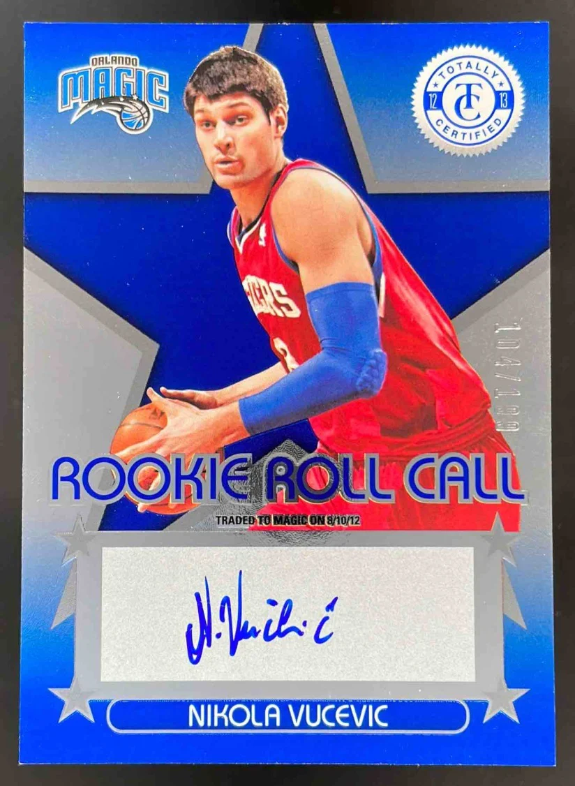 2012-13 Totally Certified Roll Call Blue #94 Nikola Vucevic RC Auto /199