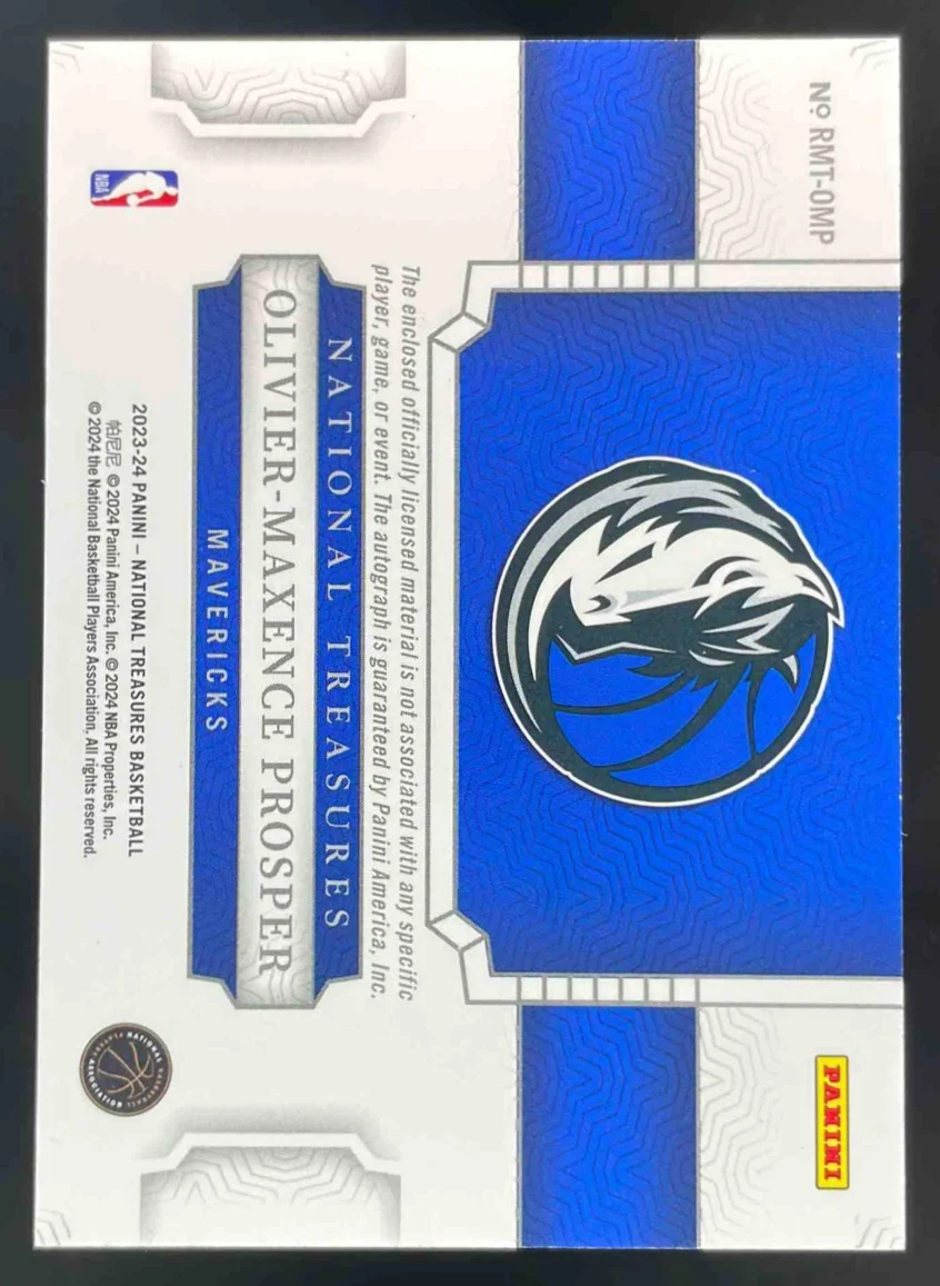 2023-24 National Treasures Materials Triple Olivier-Maxence Prosper Auto /99 - Image 2
