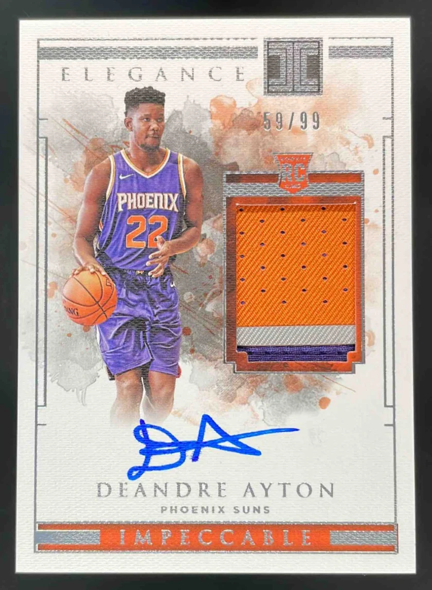 2018-19 Panini Impeccable #111 Deandre Ayton RC Auto /99 jsy
