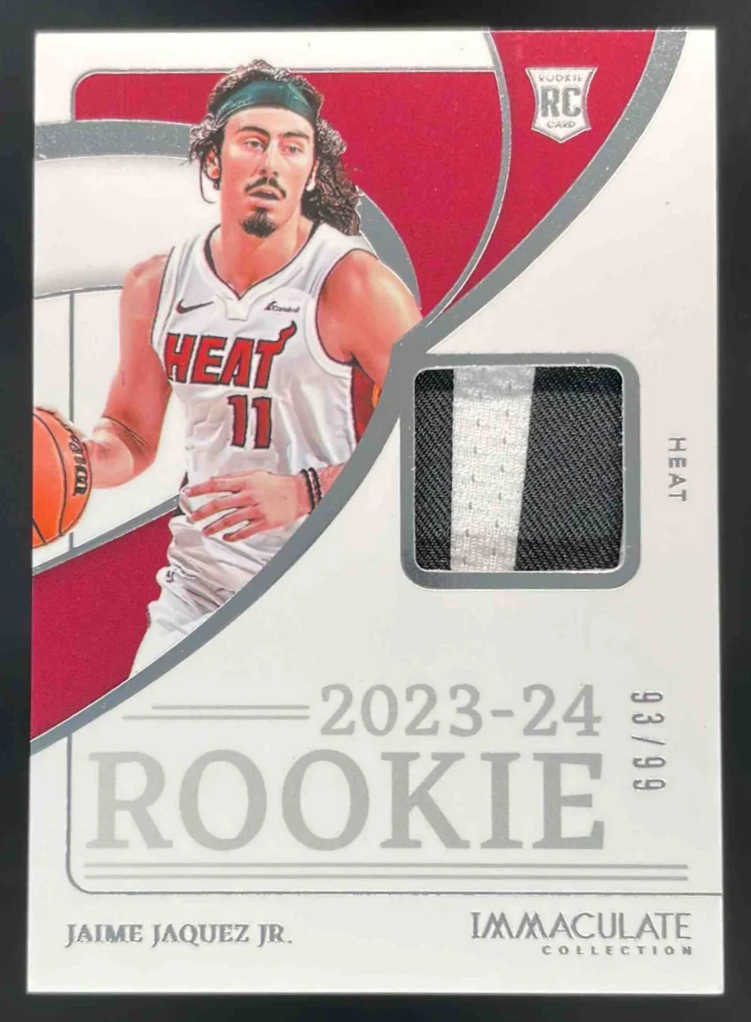 2023-24 Panini Immaculate Rookies Patches #152 Jaime Jaquez Jr./99 jsy