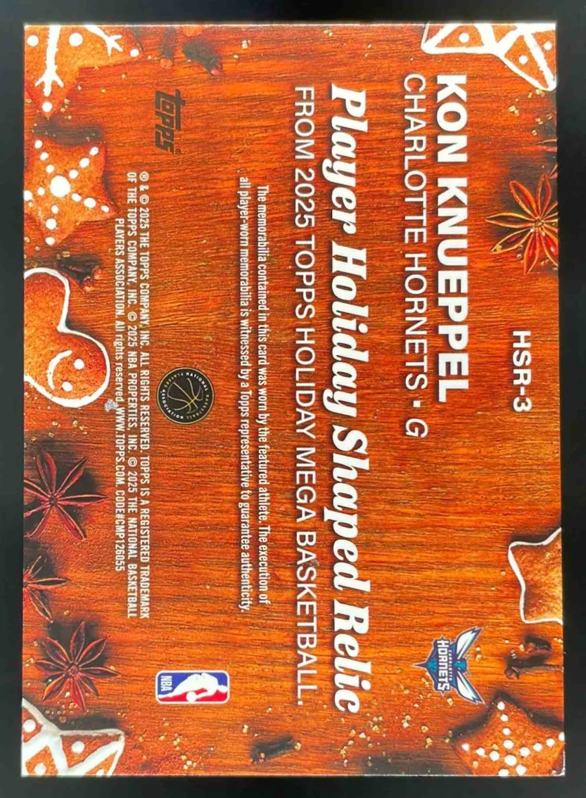 2025-26 Topps Holiday Player Holiday Shaped Relics #HSR-3 Kon Knueppel RC - Image 2