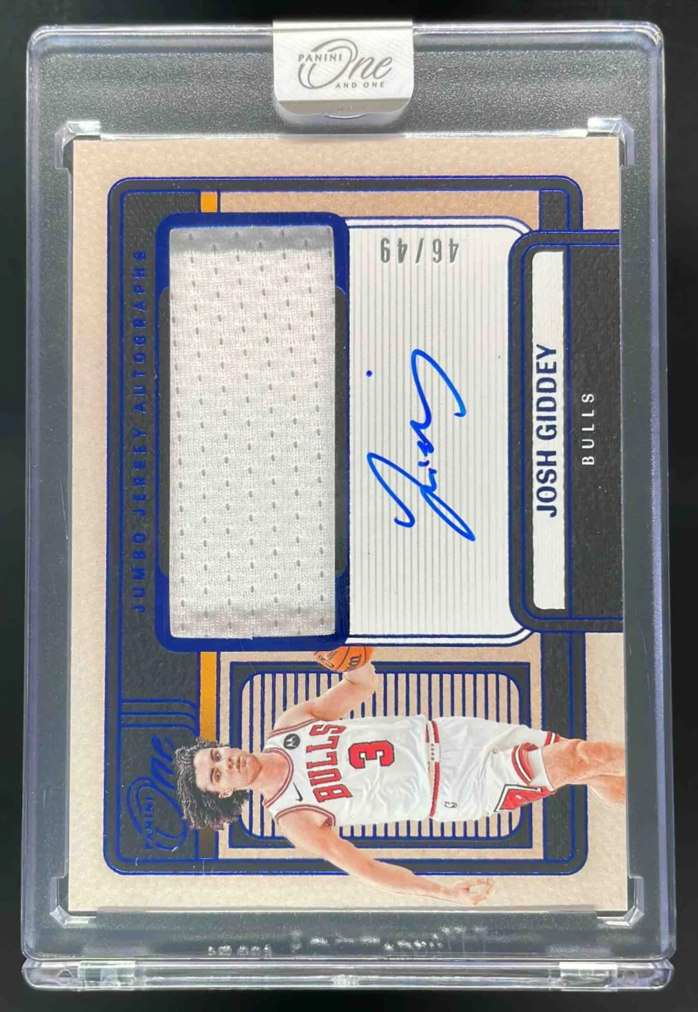 2024-25 One and One Jumbo Jersey Blue #13 Josh Giddey Auto /49