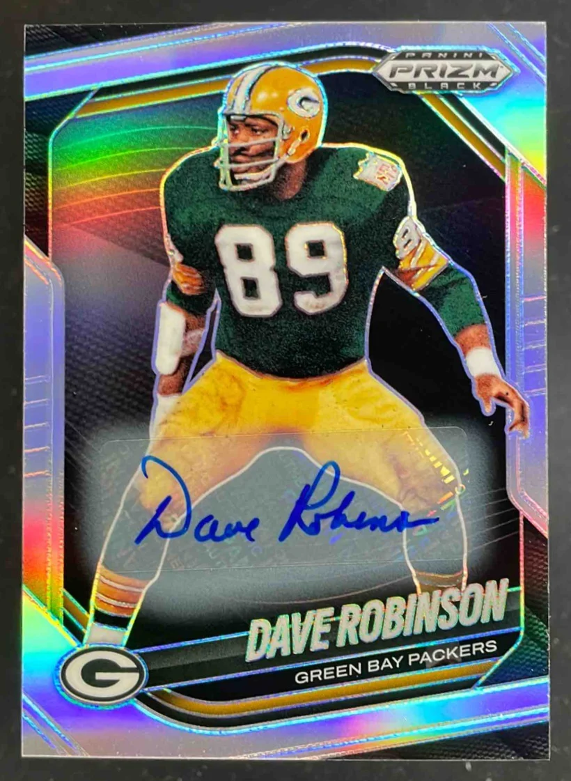 2025 Panini Prizm Black Autograph #59 Dave Robinson Auto