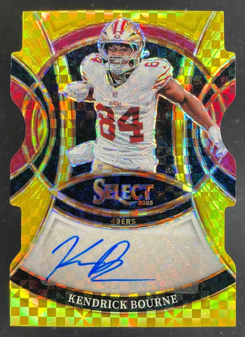 2025 Select Gold Prizm Die-Cut #SP-KBE Kendrick Bourne Auto /10