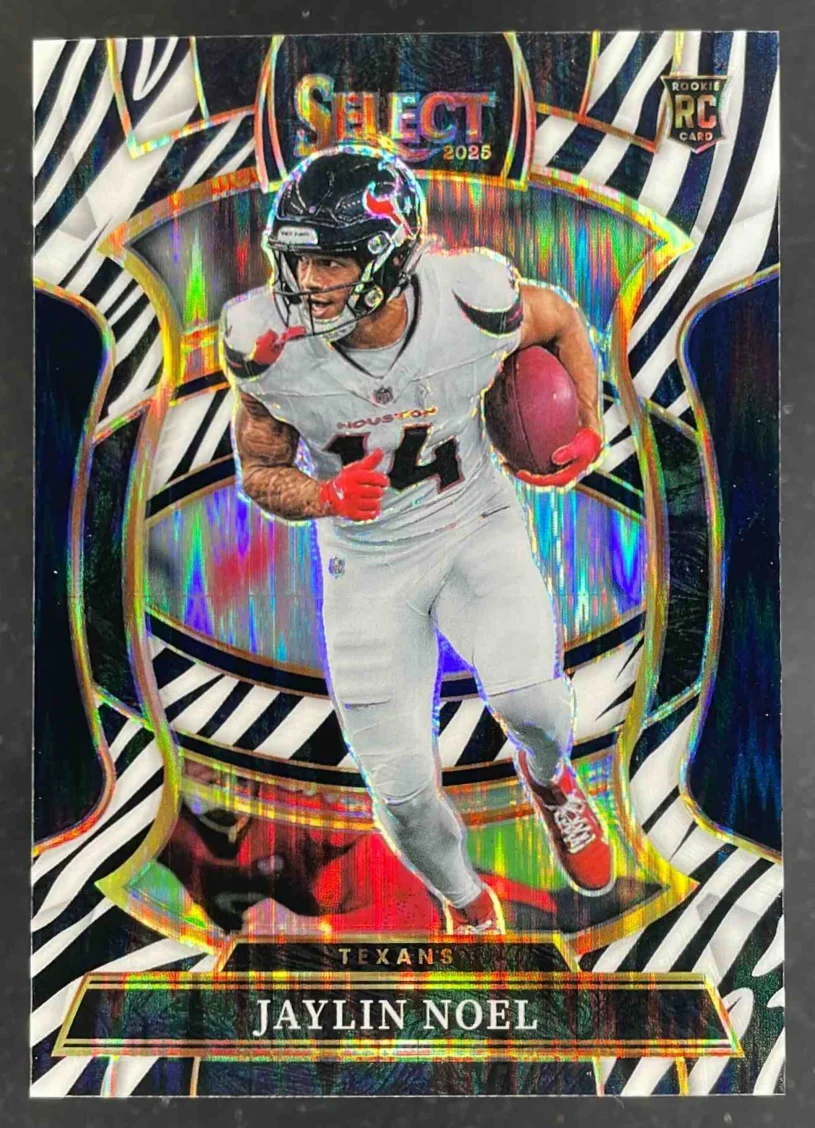 2025 Panini Select Concourse Zebra Prizm Shock #36 Jaylin Noel RC