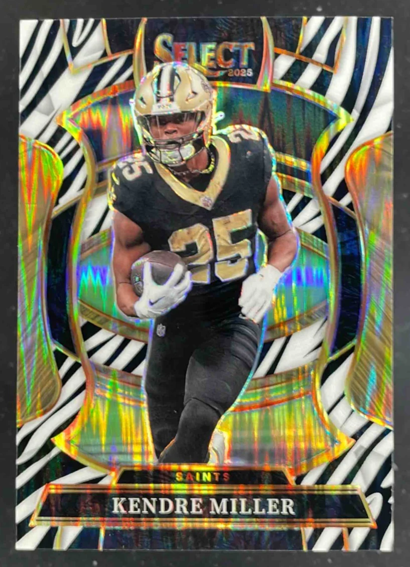 2025 Panini Select Concourse Zebra Prizm Shock #40 Kendre Miller