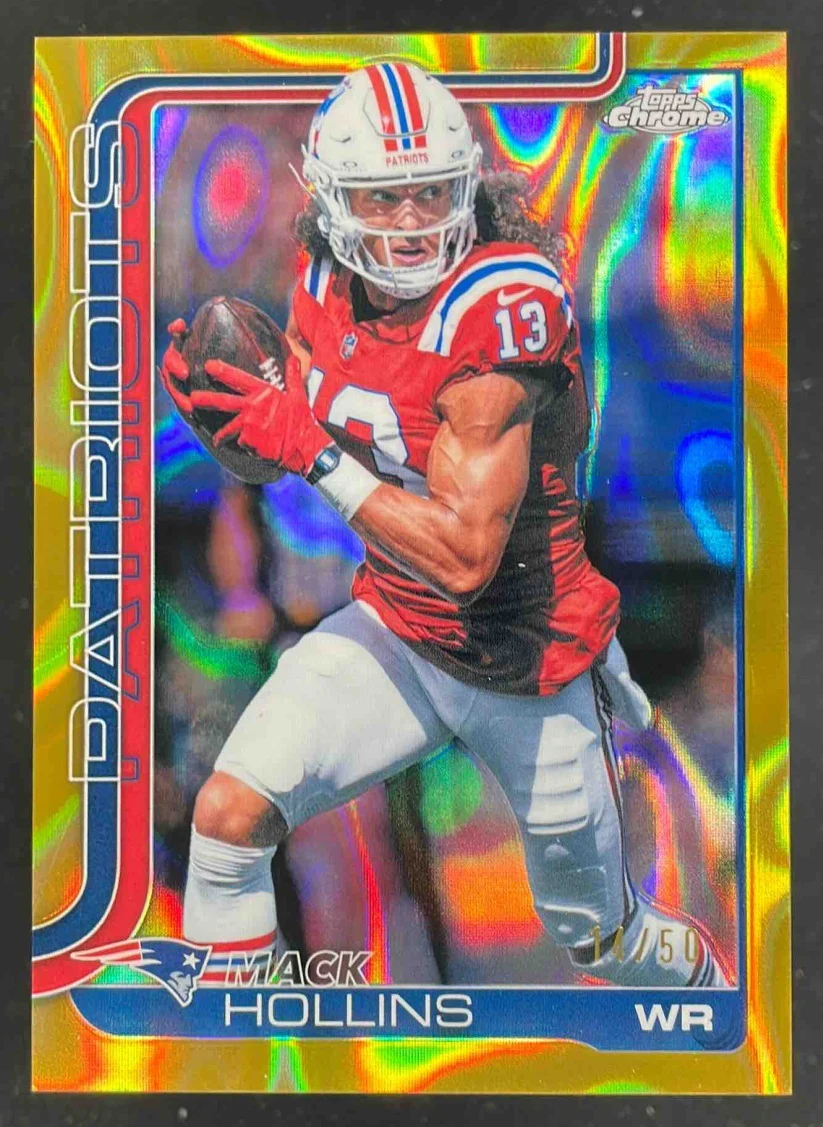 2025 Topps Chrome Gold Lava Refractor #206 Mack Hollins /50