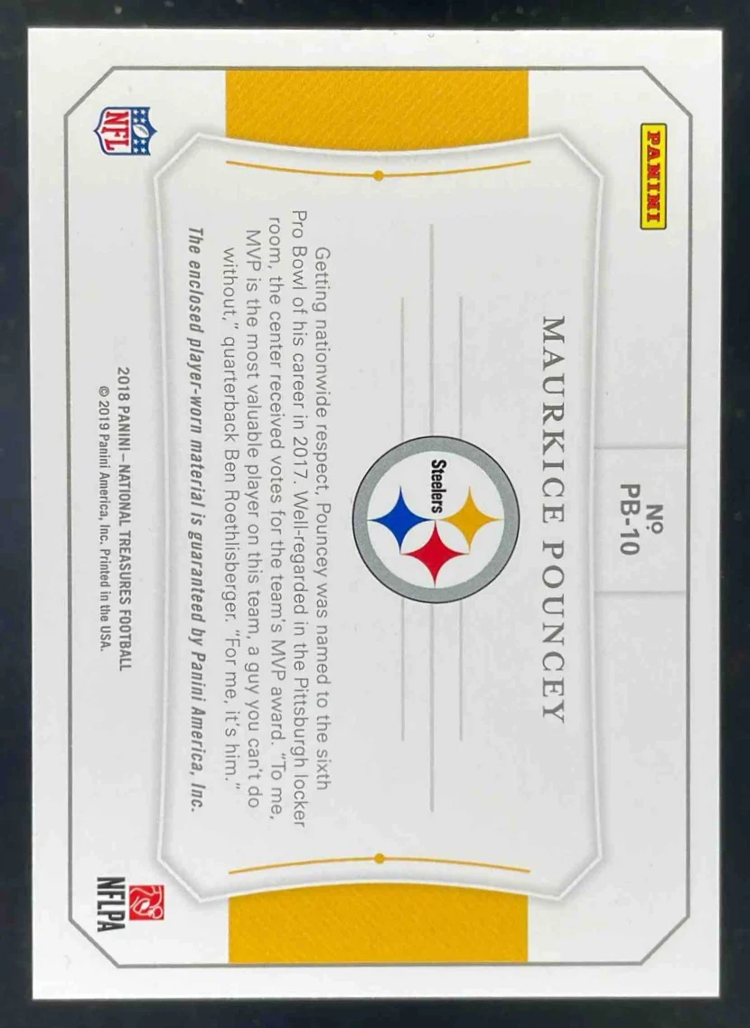 2018 National Treasures Colossal Pro Bowl Materials #PB-10 Maurkice Pouncey /99 - Image 2