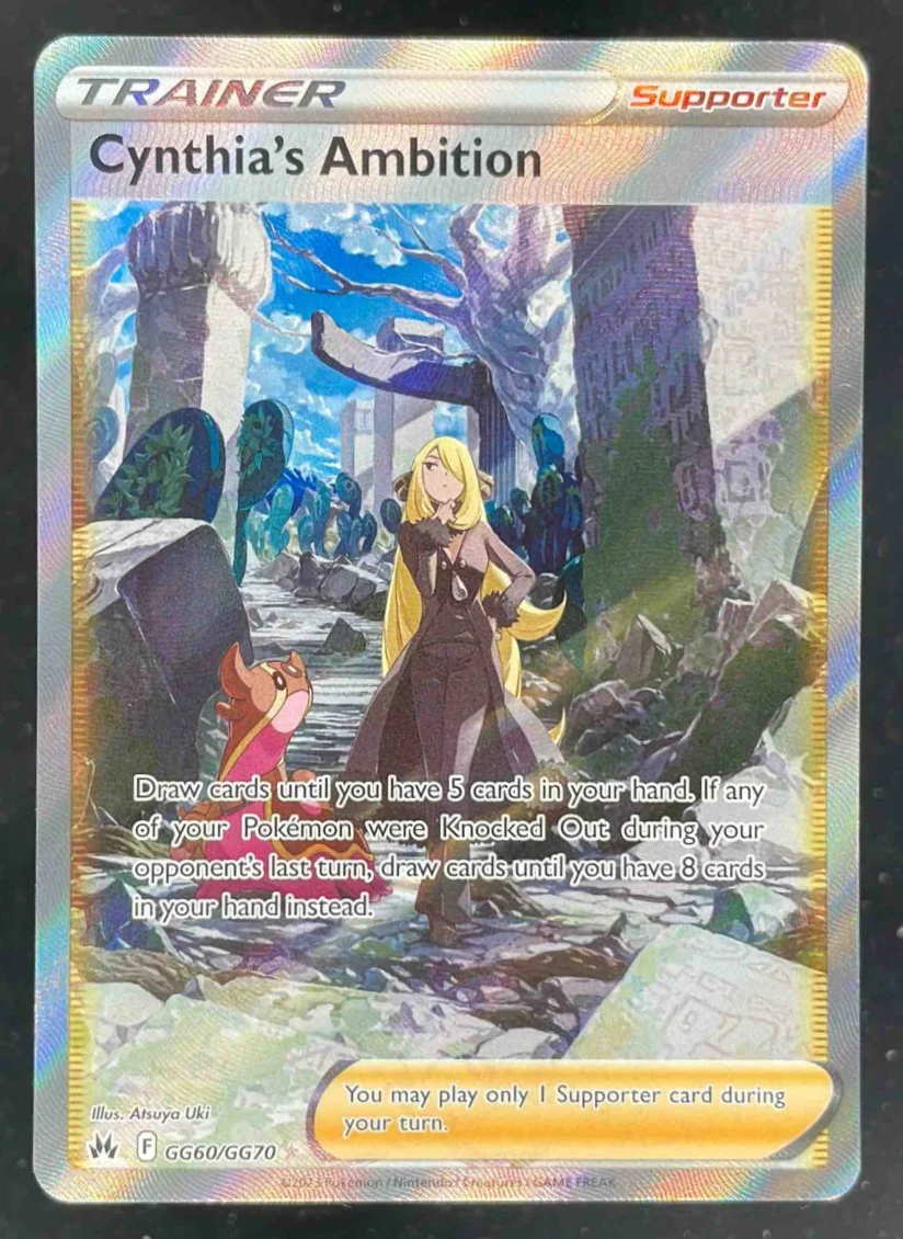 2023 Pokemon Sword Shield Crown Zenith Galarian Gallery #GG60 Cynthia's Ambition