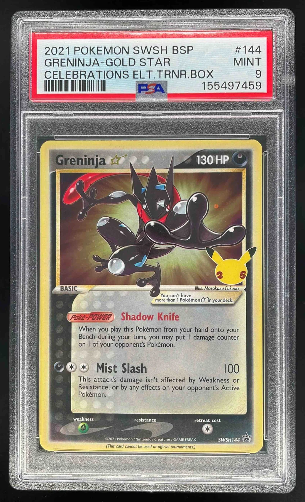 2021 Pokemon Sword & Shield Black Star Promos #SWSH144 Greninja PSA 9