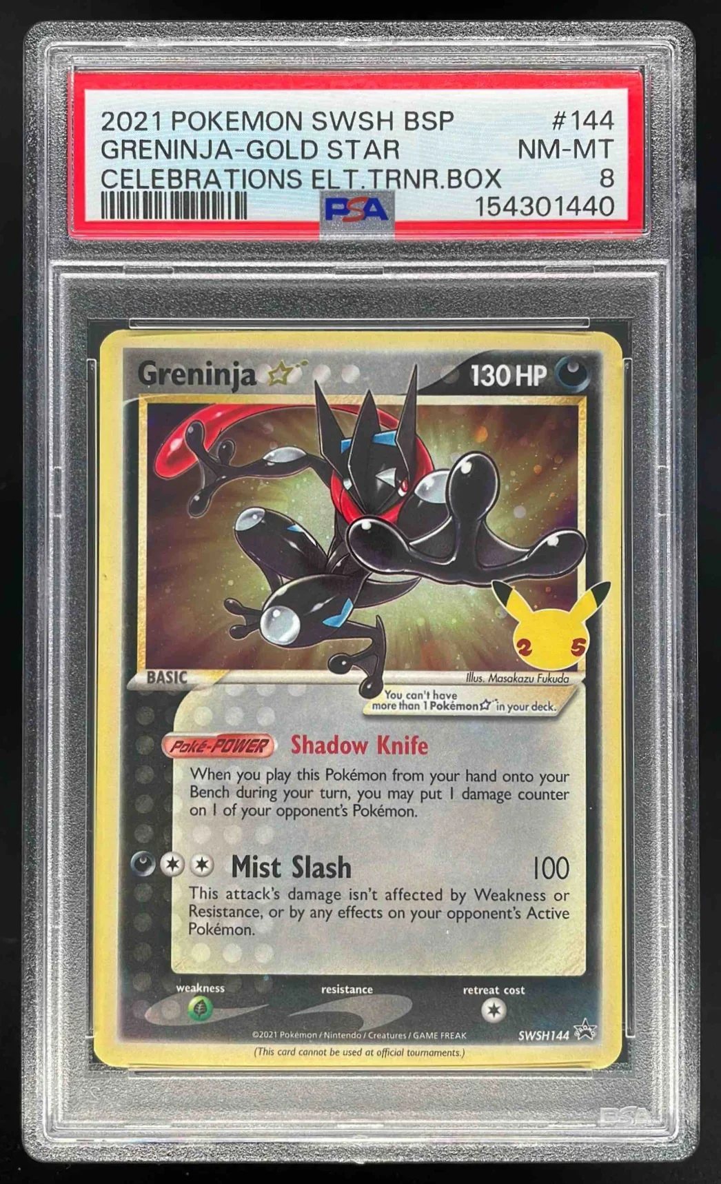 2021 Pokemon Sword & Shield Black Star Promos #SWSH144 Greninja PSA 8