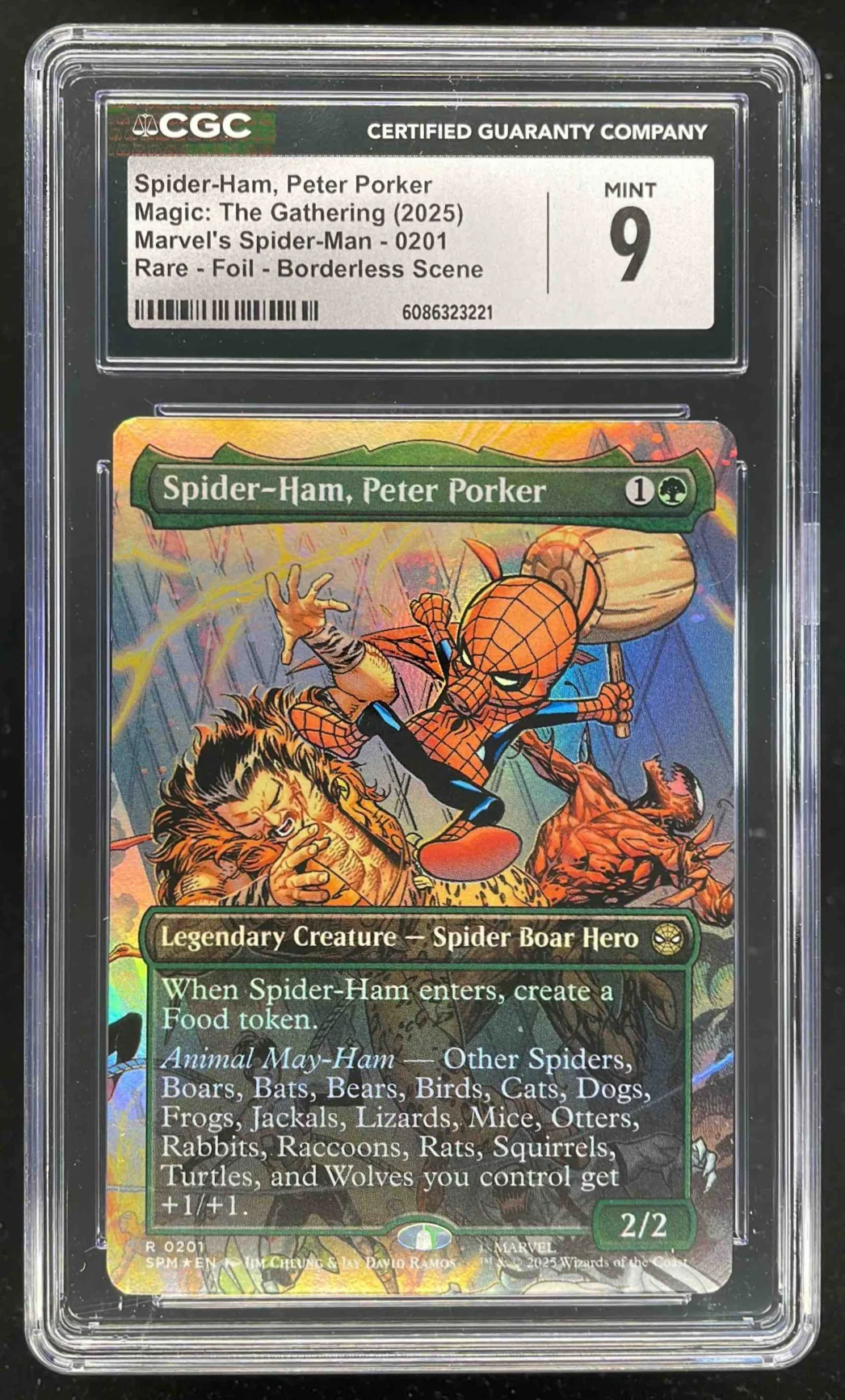2025 Magic the Gathering Borderless Scene Spider-Ham Peter Porker Foil CGC 9