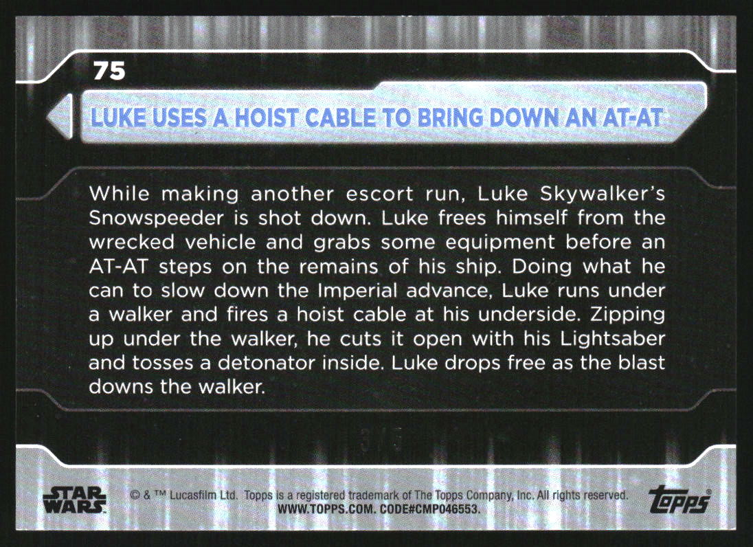 2021 Star Wars Plans Black Luke Uses A Hoist Cable To Bring Down An At-At /5 - Image 2