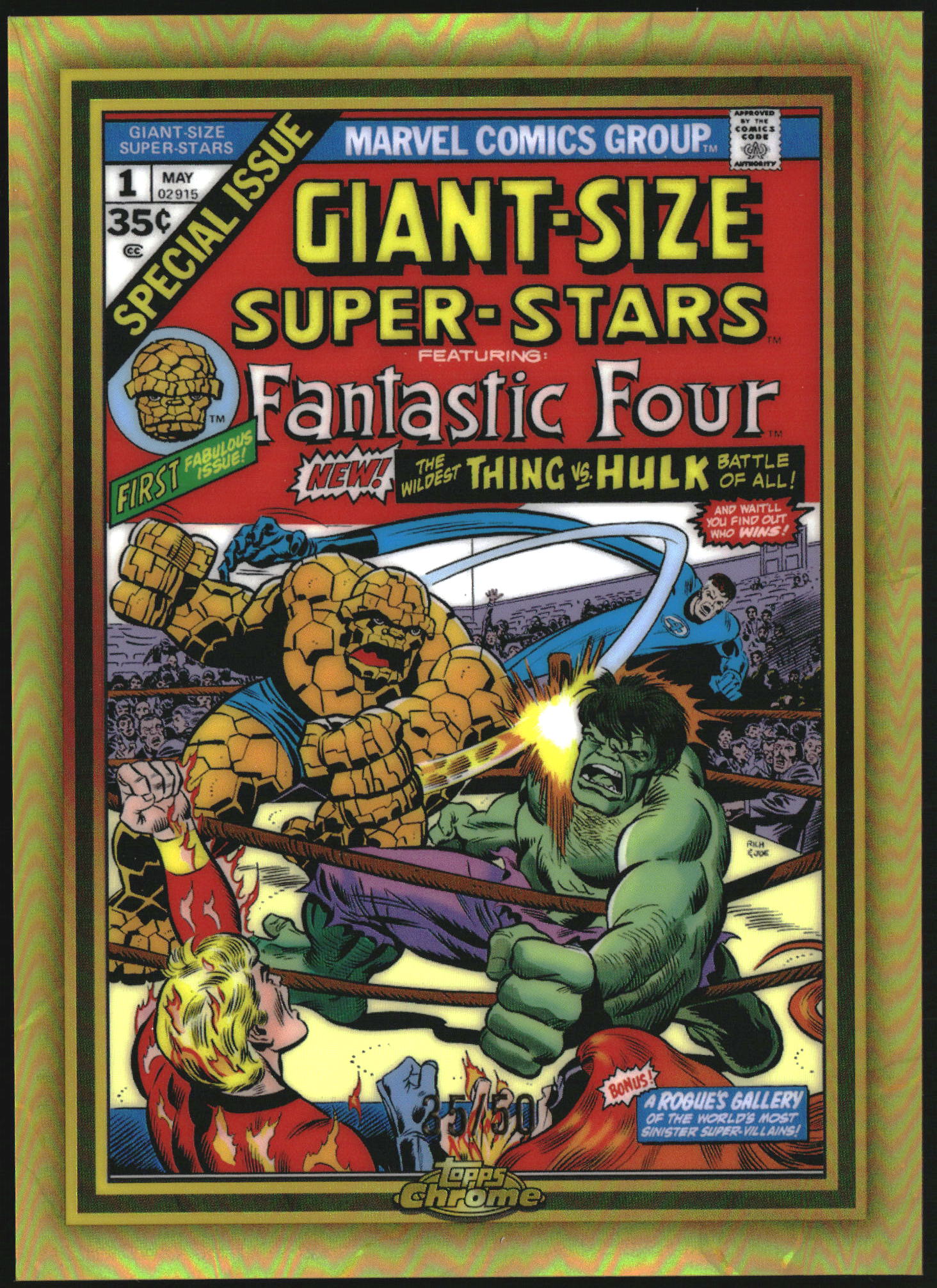 2024 Topps Chrome UK Marvel Giant-Size 50th Oversized Gold Super-Stars /50