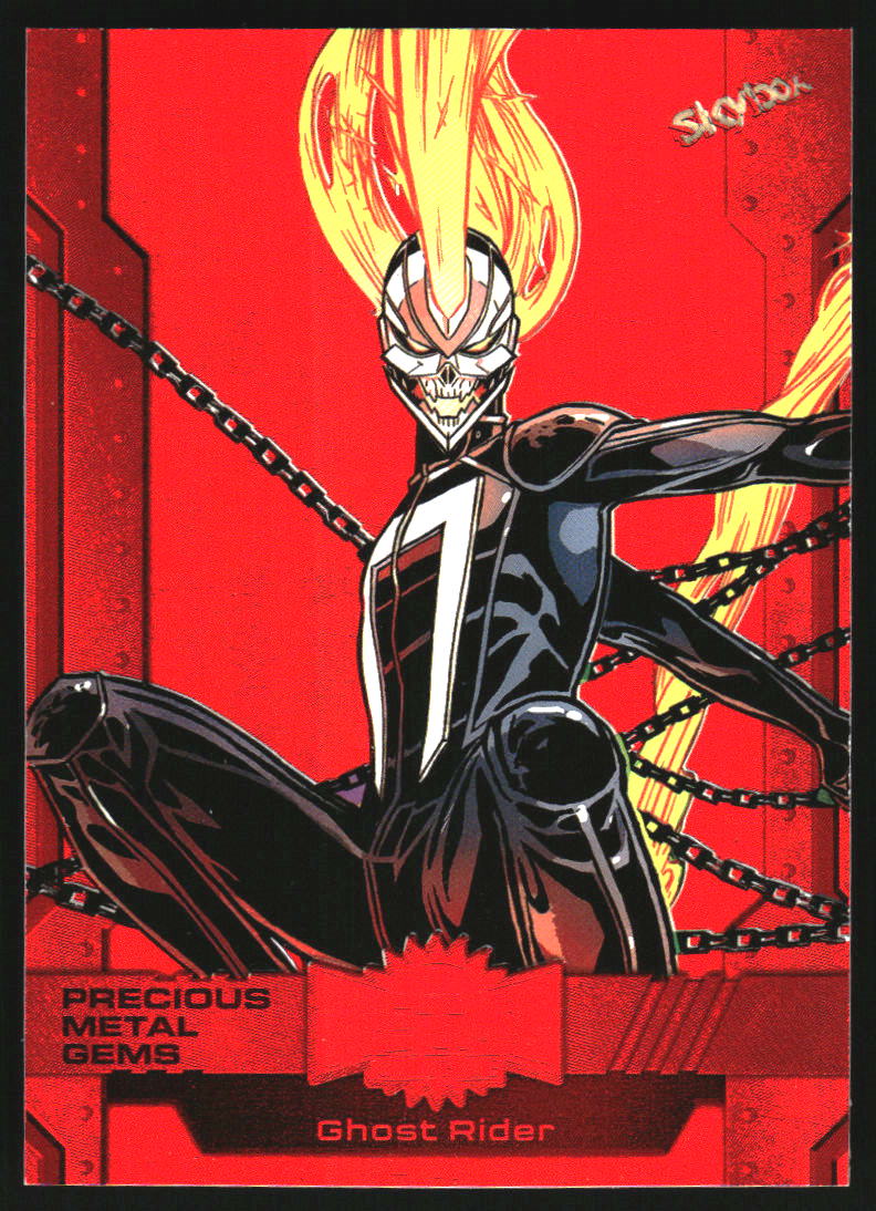 2024 SkyBox Marvel Metal Universe Avengers Precious Gems Red Ghost Rider /100