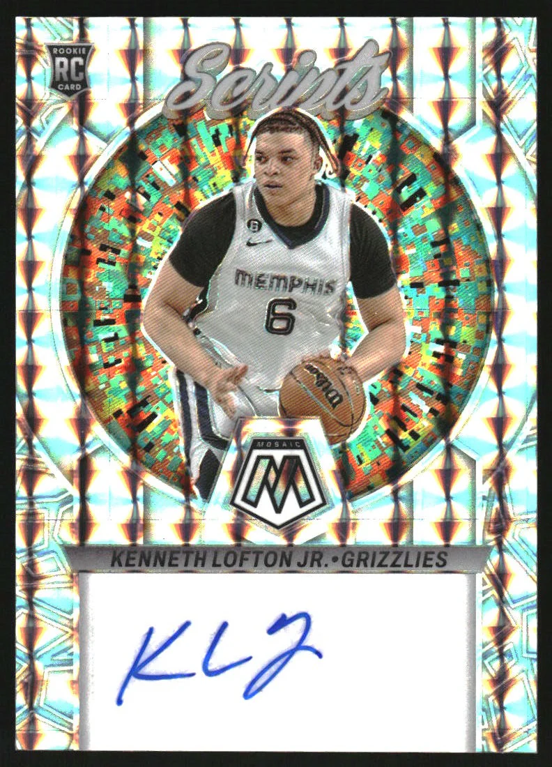 2022-23 Panini Mosaic Rookie Scripts Kenneth Lofton Jr. Autograph RC Auto