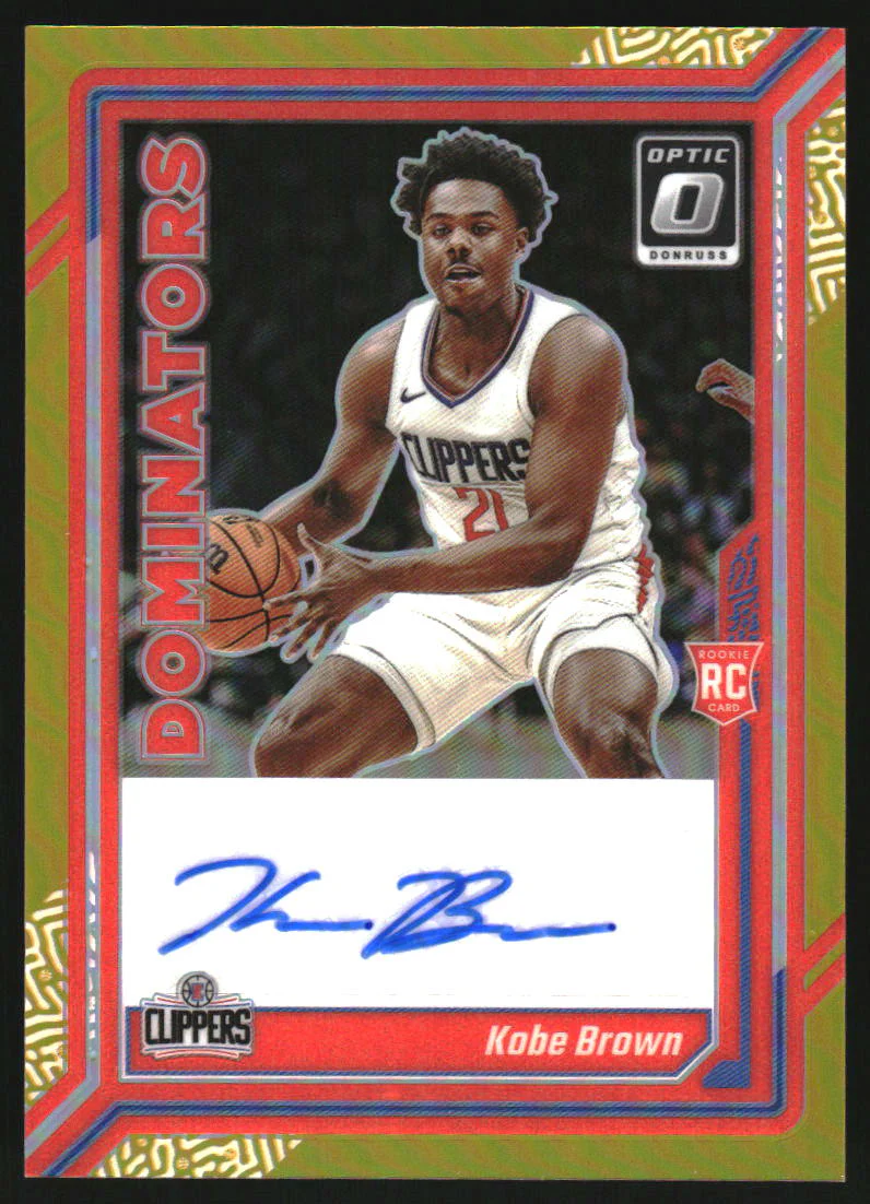 2023-24 Donruss Optic Rookie Dominators Signatures Gold Kobe Brown RC Auto /10