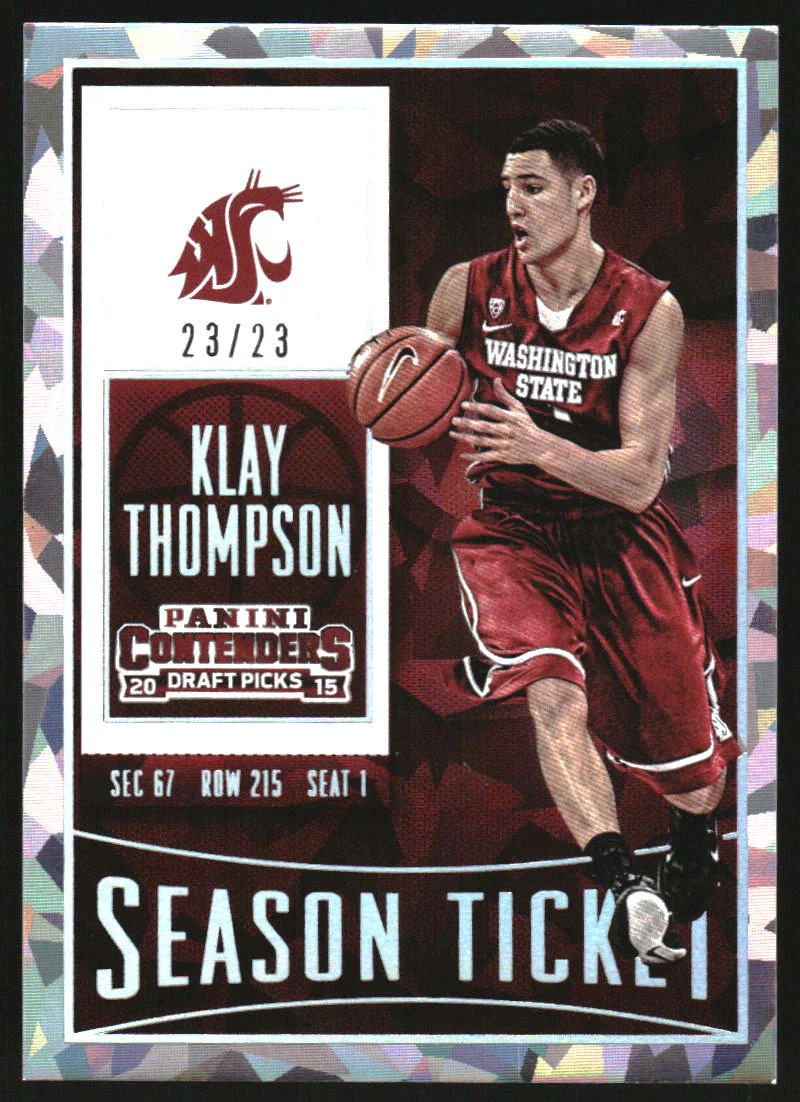 2015-16 Panini Contenders Draft Picks Cracked Ice Ticket #61 Klay Thompson /23
