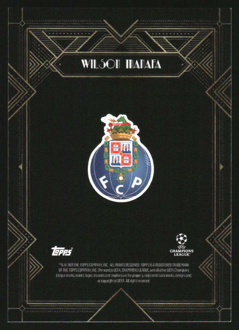 2021 Topps Deco Black Border Autograph Wilson Manafa Auto /25 - Image 2