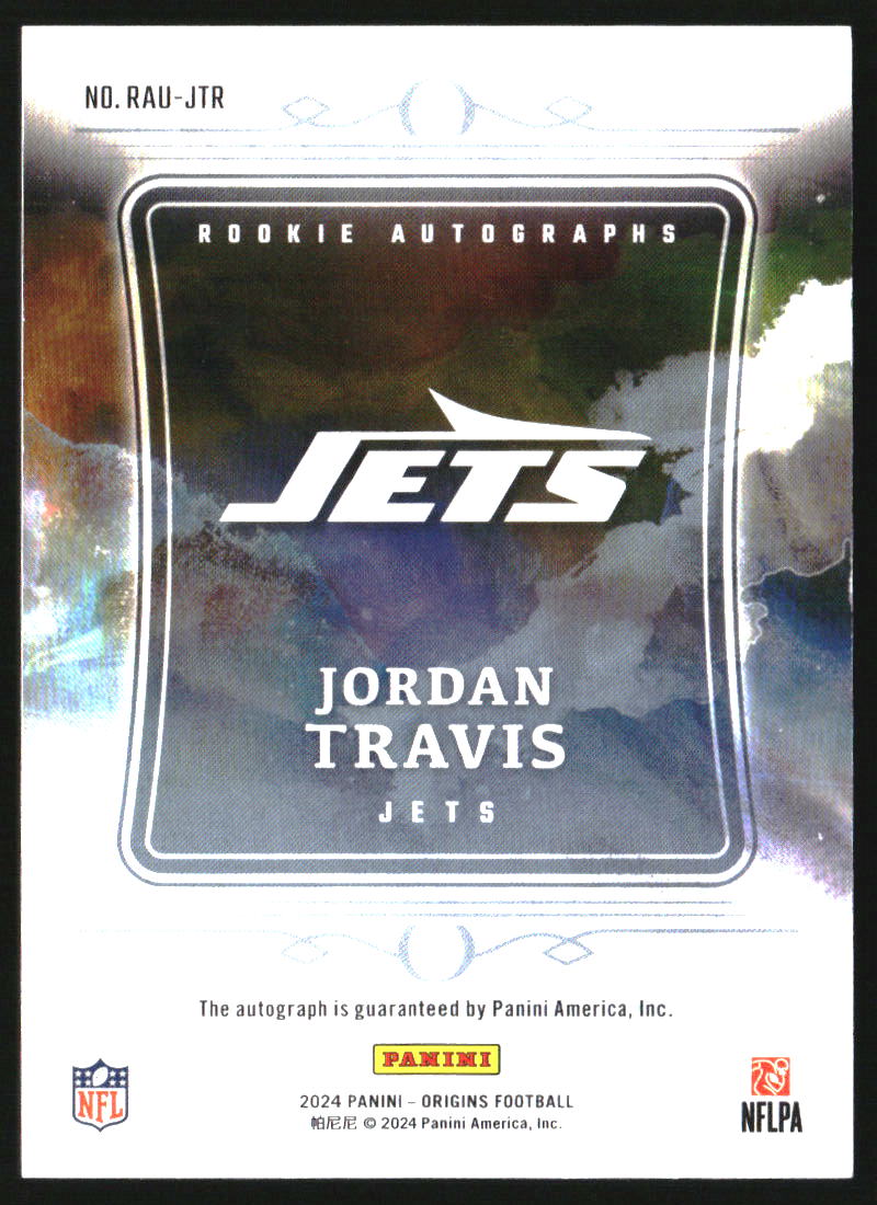 2024 Panini Origins Rookie Autographs Pink Jordan Travis RC Auto /8 - Image 2