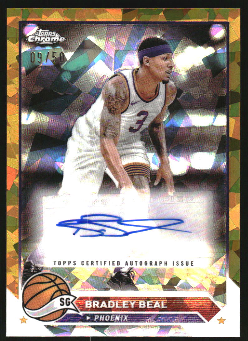 2023-24 Topps Chrome Sapphire Autographs Gold Refractors Bradley Beal Auto /50