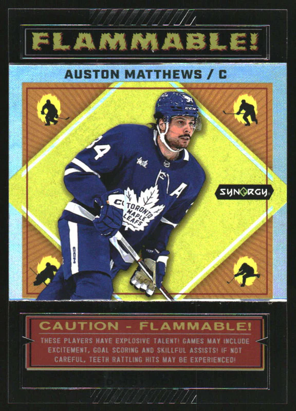 2023-24 Synergy Flammable #FL12 Auston Matthews