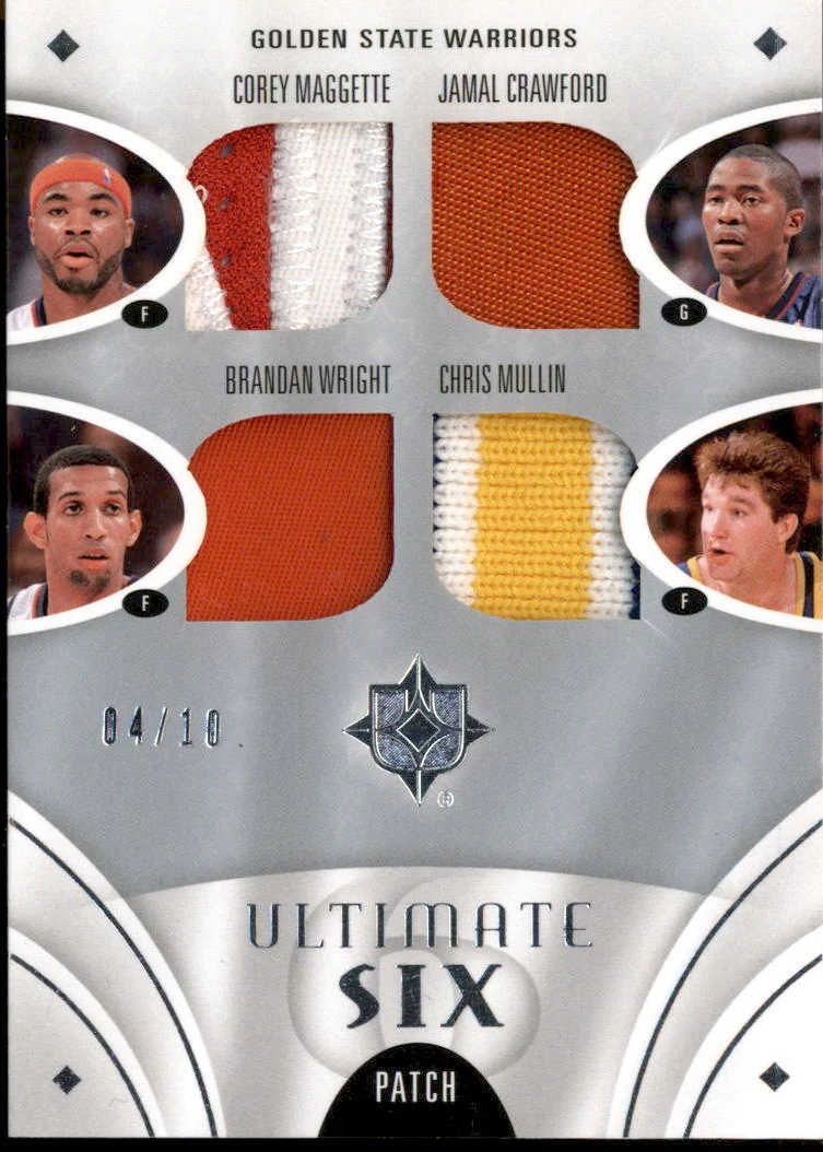 2008 Ultimate Collection Patches Maggette Crawford Mullin Biedrins Belinelli /10