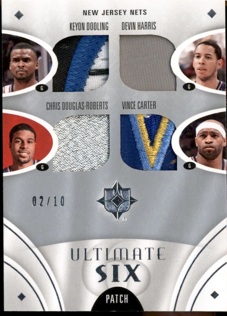 2008 Ultimate Collection Nets Patches Dooling Harris Vince Carter Lopez /10